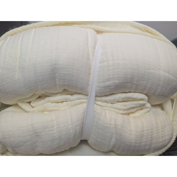 Quince 100% Organic Airy Cotton Gauze Duvet Cover Set 3PC Ivory Size King -NEW- - Picture 3 of 7